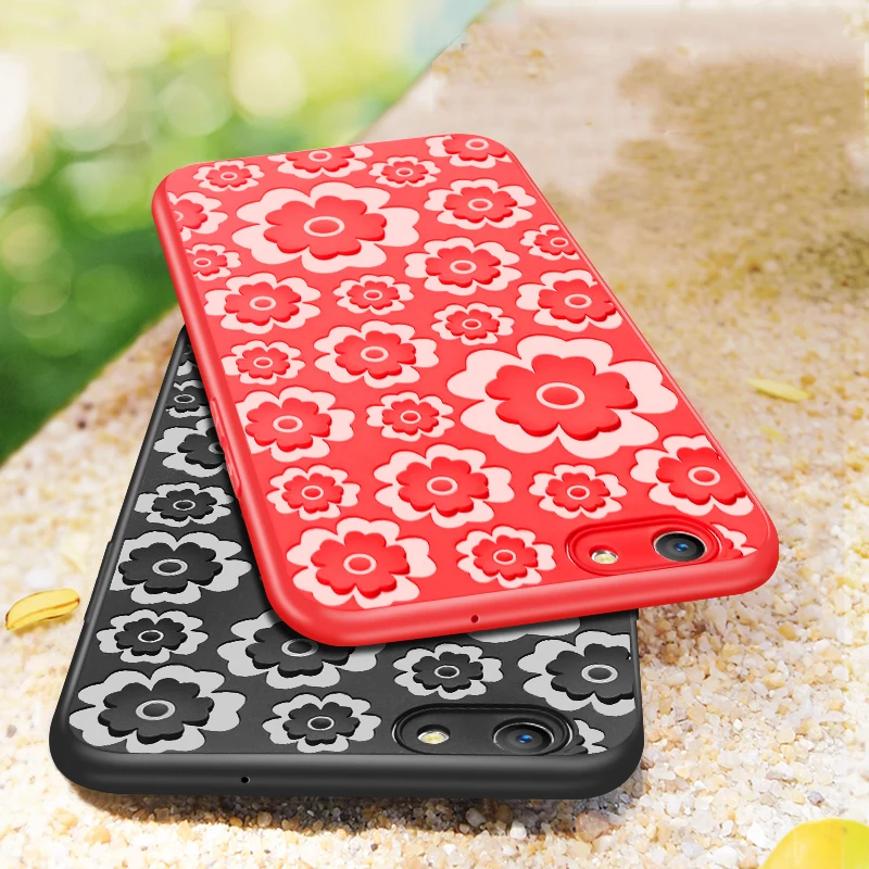 OPPO A57 Case OPPO A39 Slim 3D Carved Flower Silicone Cover For OPPO