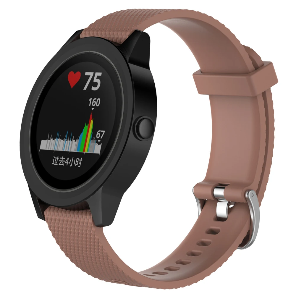 Цветной мягкий сменный силиконовый ремень для Garmin Vivoactive3 Vivomove HR смарт-браслет для Garmin Vivoactive 3 Watch band - Цвет: Brown