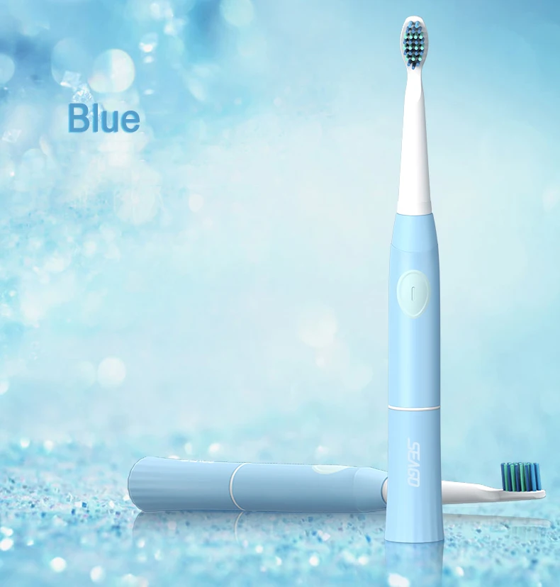 SEAGO электрическая зубная щетка для взрослых 40000 vpm Глубокая чистка зубная щетка водостойкая зубные щетки со звуком батарея зубная щетка E2