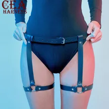 CEA. Жгут нижнее белье Харадзюку сексуальные горячие эротические жгут бондаж из ремней Пояс для чулок готический панк Стиль искусственная кожа на ногу подвязки леди