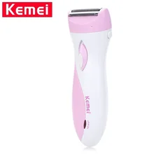 Kemei KM-3018 Водонепроницаемая электробритва для женщин для зоны Бикини подмышек тела леди эпилятор удаление волос Беспроводная Бритва minitrimmer