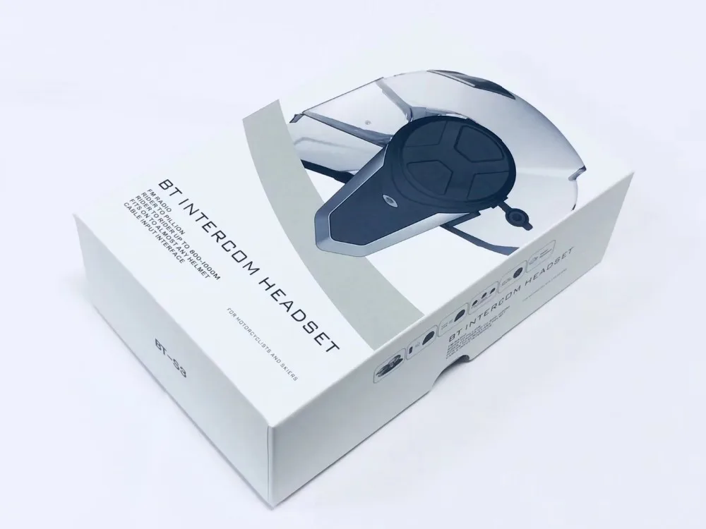 1000 м BT-S3 шлем домофон гарнитура мотоцикл Bluetooth переговорные Handsfree FM радио Водонепроницаемый BT домофон 5 языков руководство