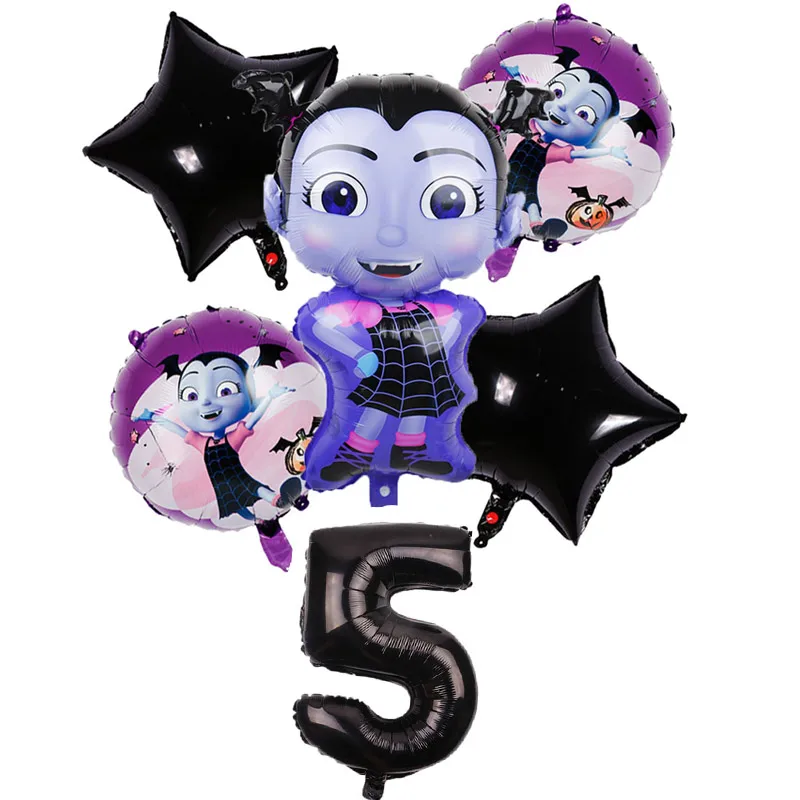 12 и 6 шт./партия, Vampirina, Набор цифр, вечерние шары на день рождения, декор из гелиевой фольги, вечерние воздушные шары на Хэллоуин, детские игрушки, Globos