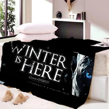 Одеяло "Игра престолов" для кроватей/самолета/дома/путешествий, зимнее американское геометрическое одеяло с принтом, Прямая поставка