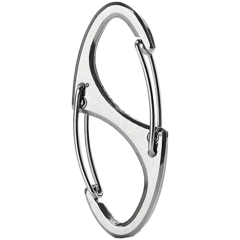 

Stainless Steel Hanging Key Chain Outdoor Hiking Backpack Buckle 8 Shaped Camping Equipment Gadget Slip Protection