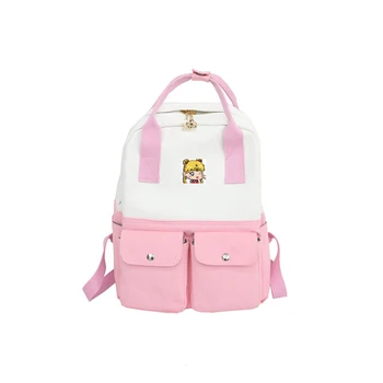 

Cartoon Sailor Moon Girls Backpack Mochila Feminina Cute Pikachu One Piece Luffy Shoulder Bag Schoolbag