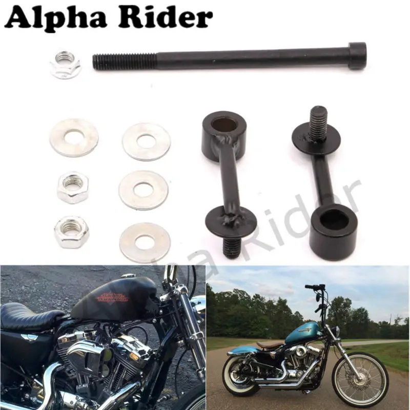 MOTORCYCLE BLACK 2" 52MM GAS FUEL OIL TANK LIFT KITS FOR HARLEY DAVIDSON SPORTSTER NIGHTSTER