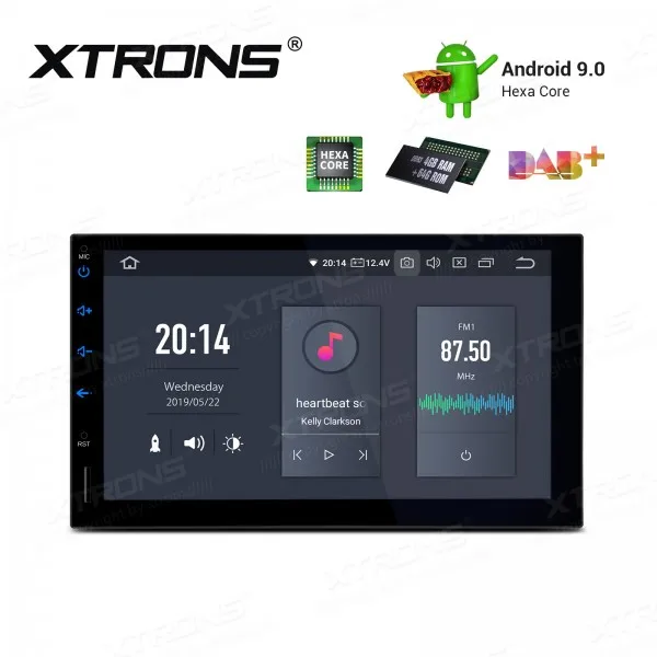

Hexa Core 7'' Android 9.0 4G+64G Universal 2 Din Car Radio Stereo Player GPS Navigation DAB+ Bluetooth FM WIFI USB NO DVD