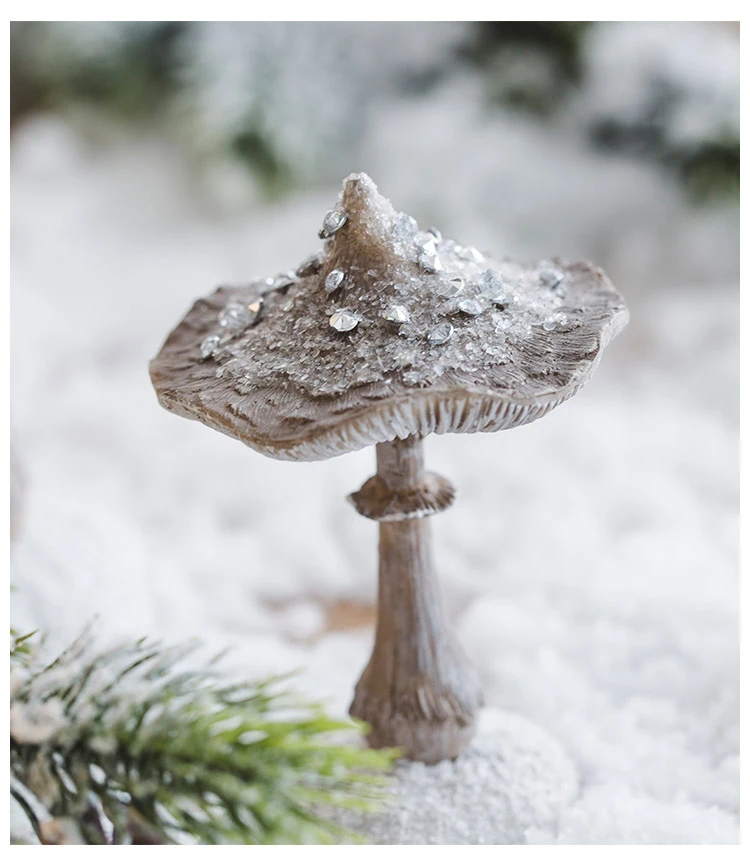 Nordic Style Modern Mushroom Plant Statue Home Decoration Accessories Pastoral Style Resin Sculpture Ornaments