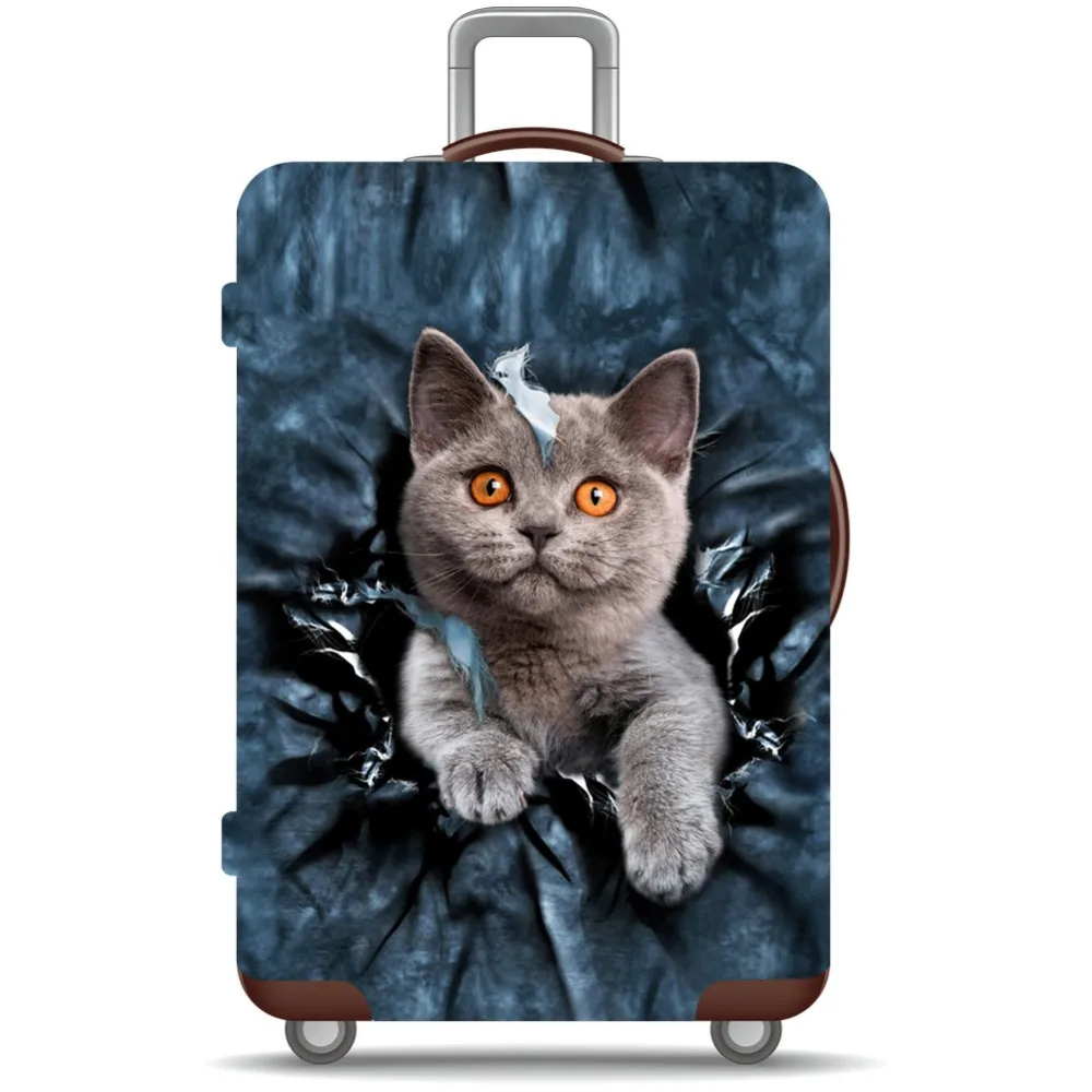 Защитный чехол для чемодана с принтом волка водонепроницаемый|travel luggage protective|cover