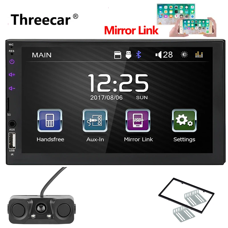 

2019 New 2 Din Car Radio In Dash 2din 7" Autoradio USB AUX FM Multimedia Player Support Mirror Link Camera HD Audio Stereo