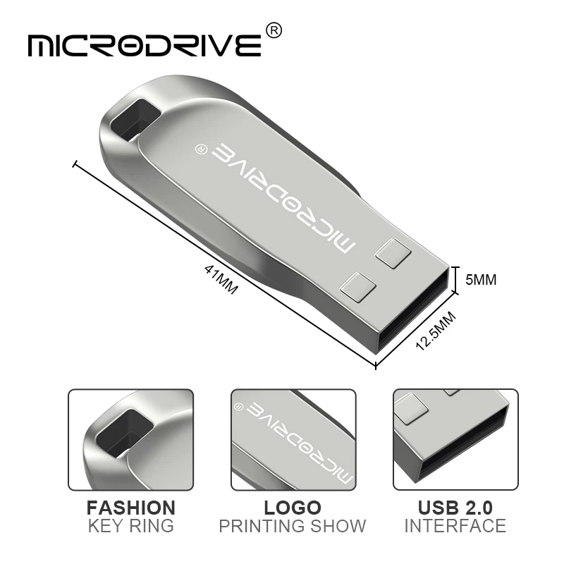 Металлическая USB флешка 4 ГБ 8 ГБ 16 ГБ 32 ГБ 64 Гб 128 ГБ флеш-накопитель USB флеш-накопитель может сделать с логотипом заказчика; USB флешка реальная емкость