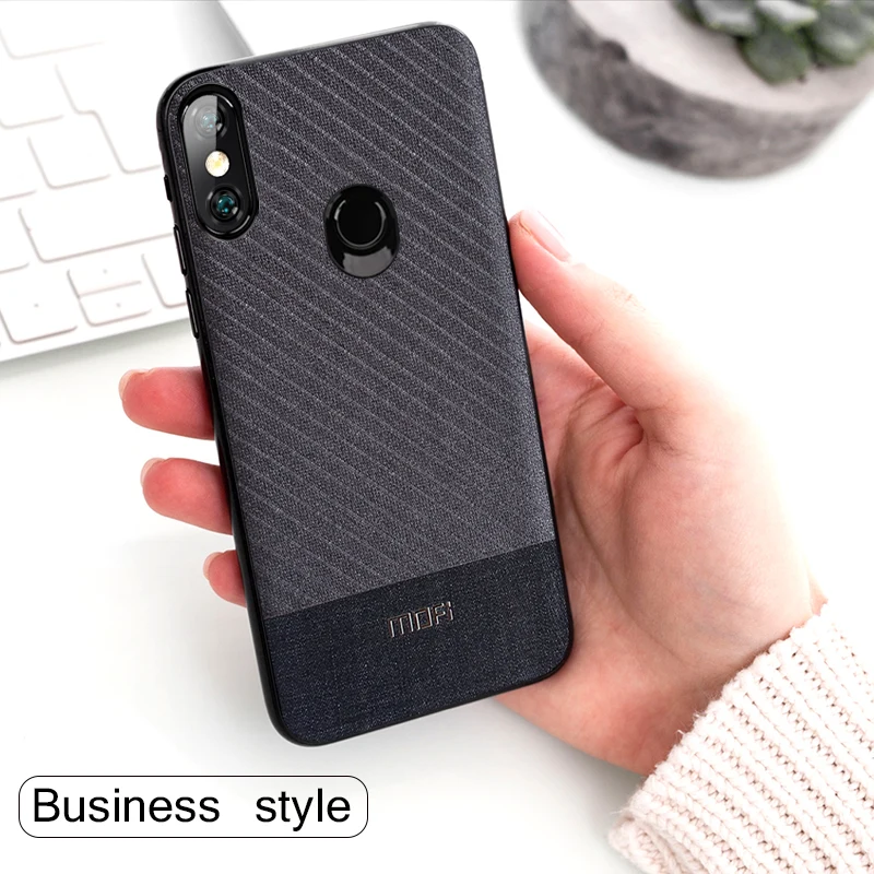 Чехол для Redmi Note 7 чехол Mofi Xiaomi Pro костюмный костюм 6 темно синий полосатый