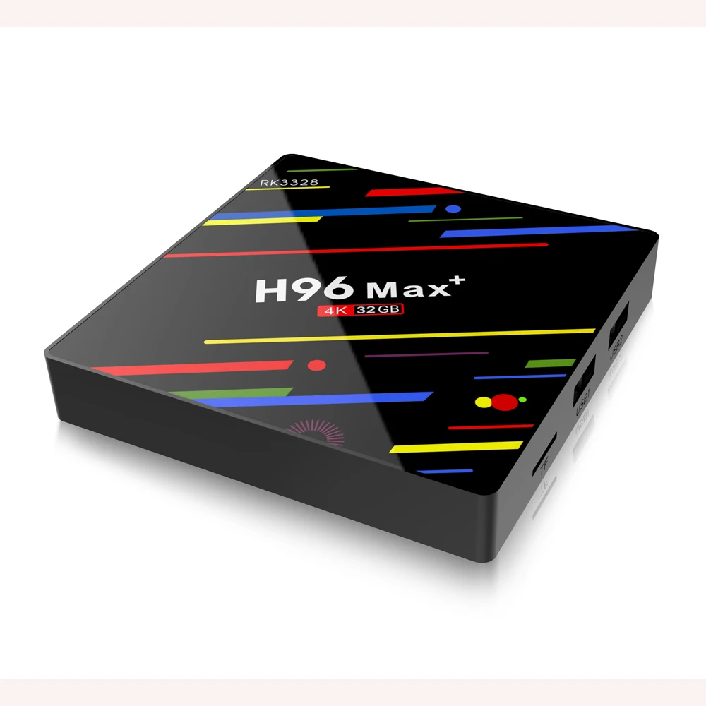 H96 MAX Plus 4 Гб оперативной памяти, 32 ГБ оперативной памяти, 64 Гб встроенной памяти Смарт Android 9,0 ТВ-бокс на Rockchip RK3328 4 K USB3.0 BT4.0 2,4G 5G Wi-Fi передатчик для интернет-телевидения Декодер каналов кабельного телевидения