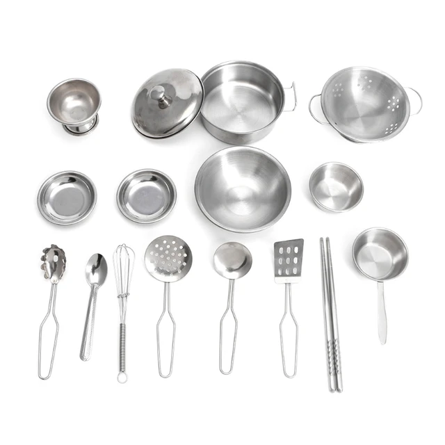 16pcs stainless steel kitchen cooking utensils mini kitchen tools play house toy gift new - Kitchen Tools 16pcs stainless steel kitchen cooking utensils mini kitchen tools play house toy gift new - Kitchen Tools