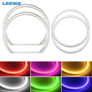 

LEEWA 2X120MM 2X146MM Car CCFL Angel Eyes Light Halo Rings Kits For MitsubishiLancer Non Projector Headlight White DRL #CA4836