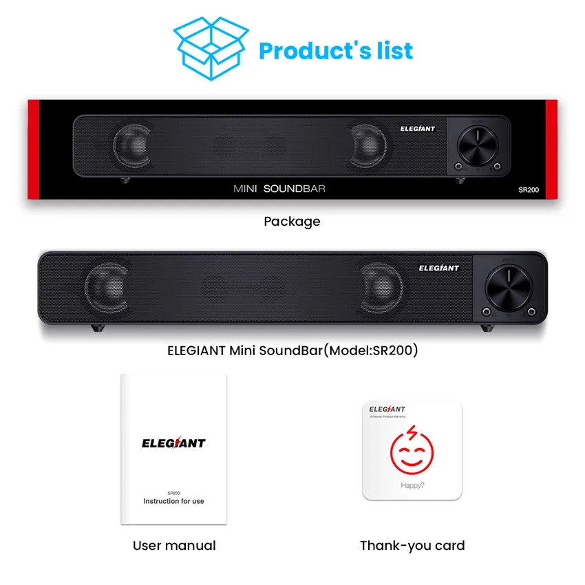 elegiant mini soundbar