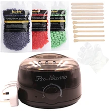 Бразильский профессиональный спа салон воск Эпилятор 3*100 г жемчужное удаление волос воск нагреватель машина комплект бикини восковая депиляция нагреватель