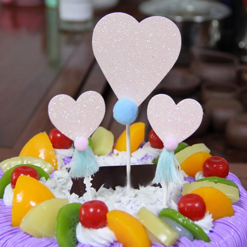 

2 sets of 6 sticks of love Cake insertion Piping oilpaper inserts bakeware baking craft Decoration Tool Celebration supplies
