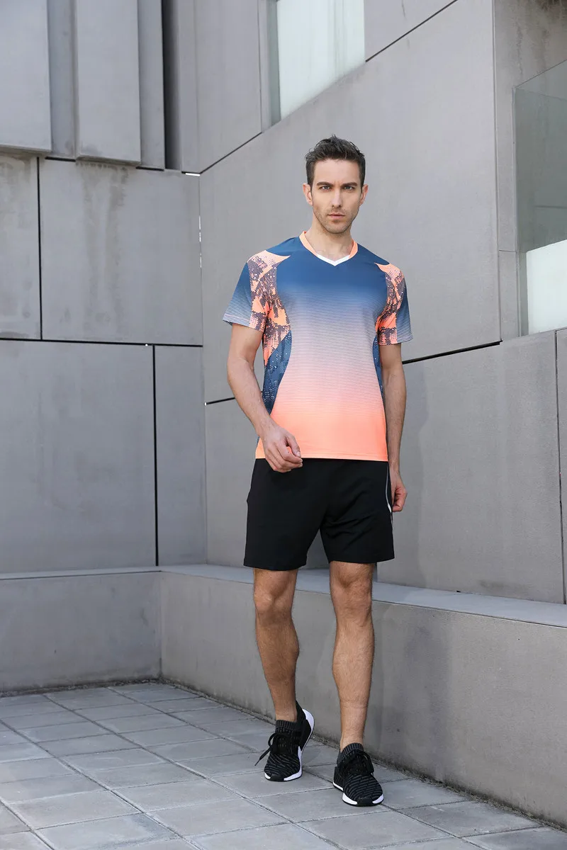 Женская/Мужская одежда для настольного тенниса командные игры футболки с коротким рукавом спортивная одежда для бега быстросохнущая дышащая футболка для бадминтона