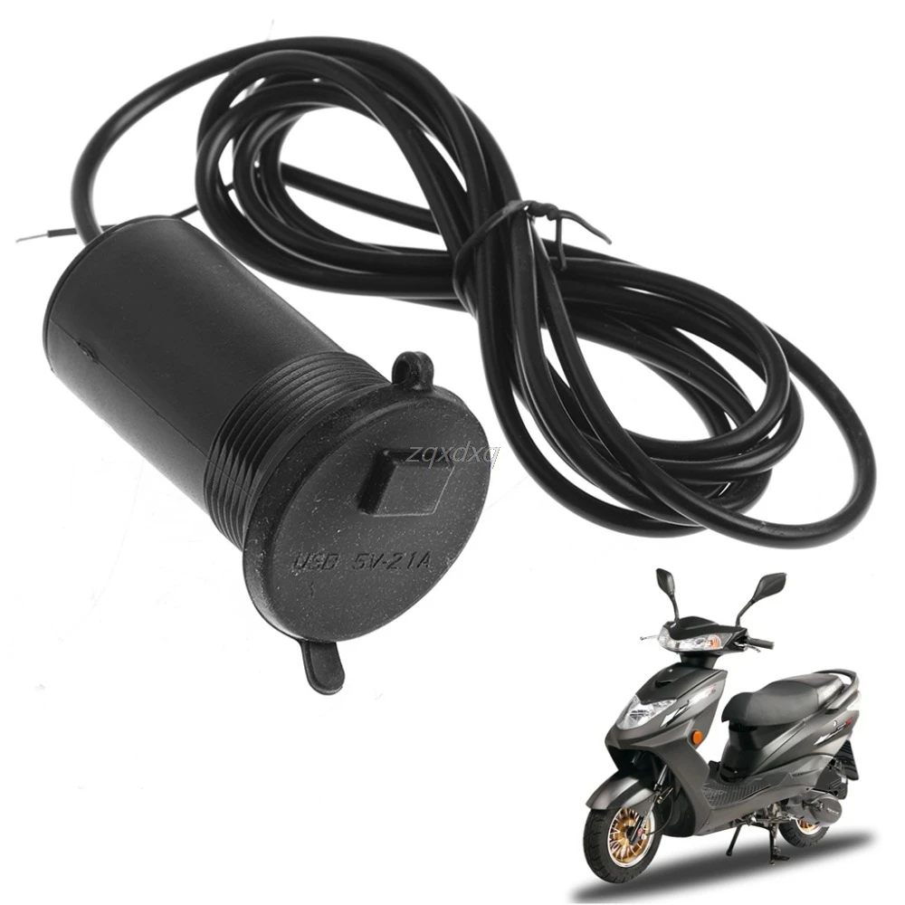 

Universal Waterproof Car Motorcycle USB Charger Adapter Electric Bicycle Handlebar Power Supply Port Socket For Smart Phone GPS
