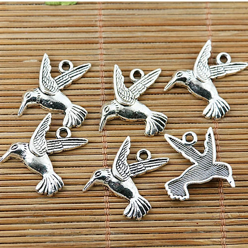 

30pcs Tibetan silver flying bird charms EF1685