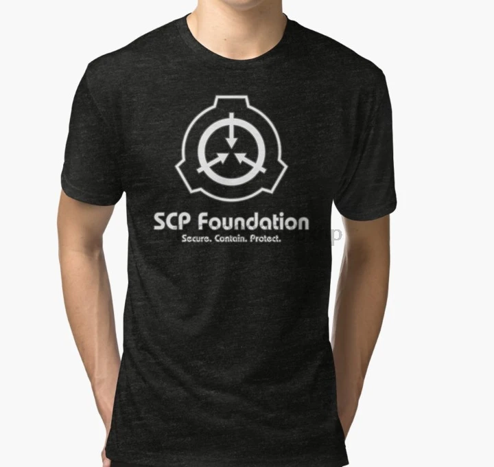 

Men Short sleeve tshirt SCP Foundation (in White) T Shirt Women t-shirt