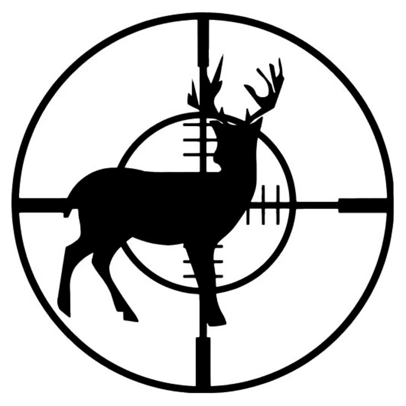 Hunting Rifle Aim #3 Car Tablet Vinyl Decal Deer Duck Hunt Chasing Tail
