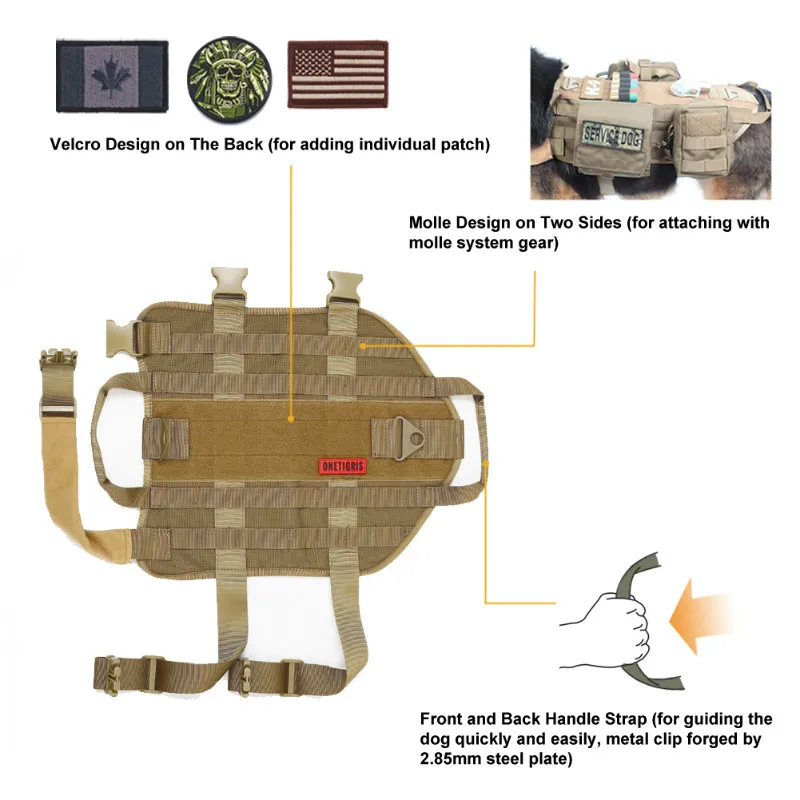 OneTigris военный охотничий жилет для собак, аксессуары для собак, выходите с собакой в дикую природу