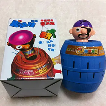 

New Pirate games sword cask barrel plug uncle stab pirate bucket toy crisis toys