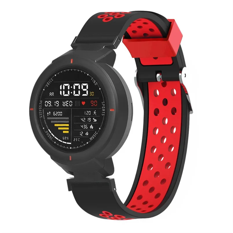 Replacement Strap Sports Wrist Strap Texture Soft Silicone Watch Band Wrist Strap For Huami Amazfit Verge 20mm 215mm 40AP513