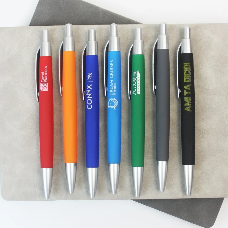 US $231.48 05mm blue ink 500pcset Advertising Ball Pen Customized Logo Advertising Pen Hotel Promotional Pen Cheap Price High Quality