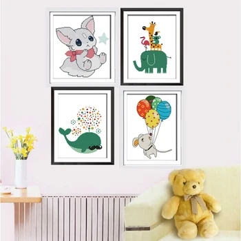 

Joy sunday Needlework DIY Cross stitch Sets For Embroidery kits 14ct 11ct Printed Cotton Thread Cartoon series Cross-Stitching