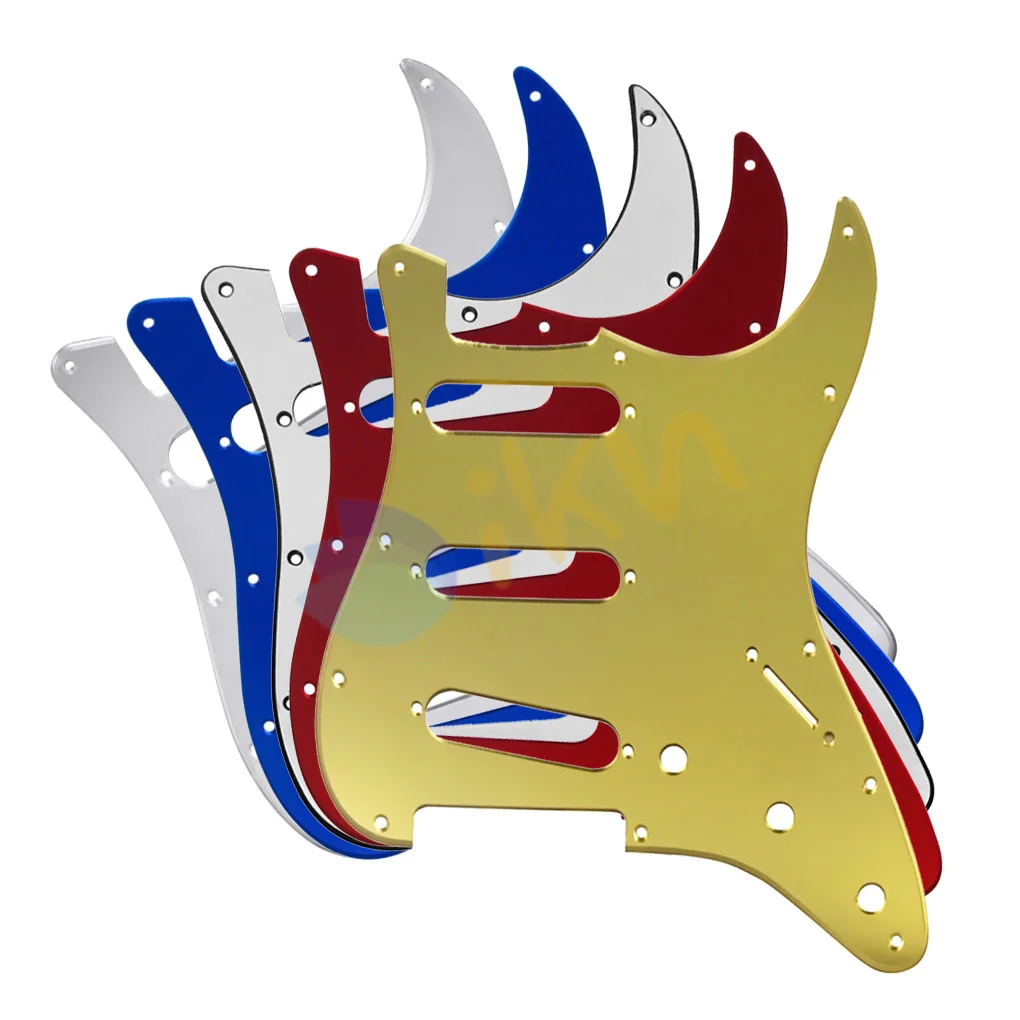 NEW 5pcs Mirror Electric Guitar Pickguard Scratch Plate SSS 1Ply 11