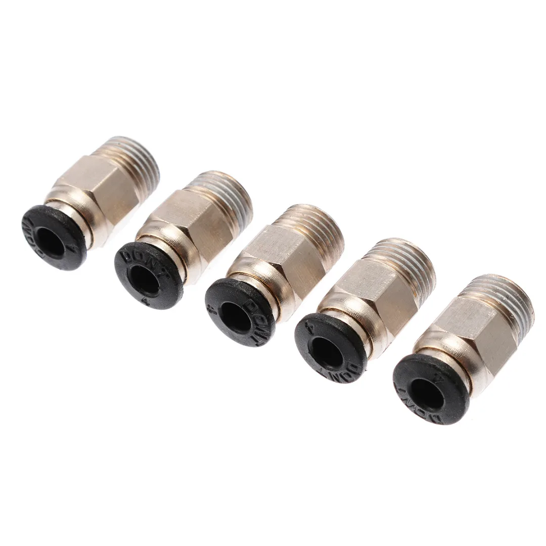 3D Printer Pneumatic Connector Bowden Extruder V6 J-head Hotend PC4 Straight Teflon Tube Quick Coupler J-head Fitting Connectors