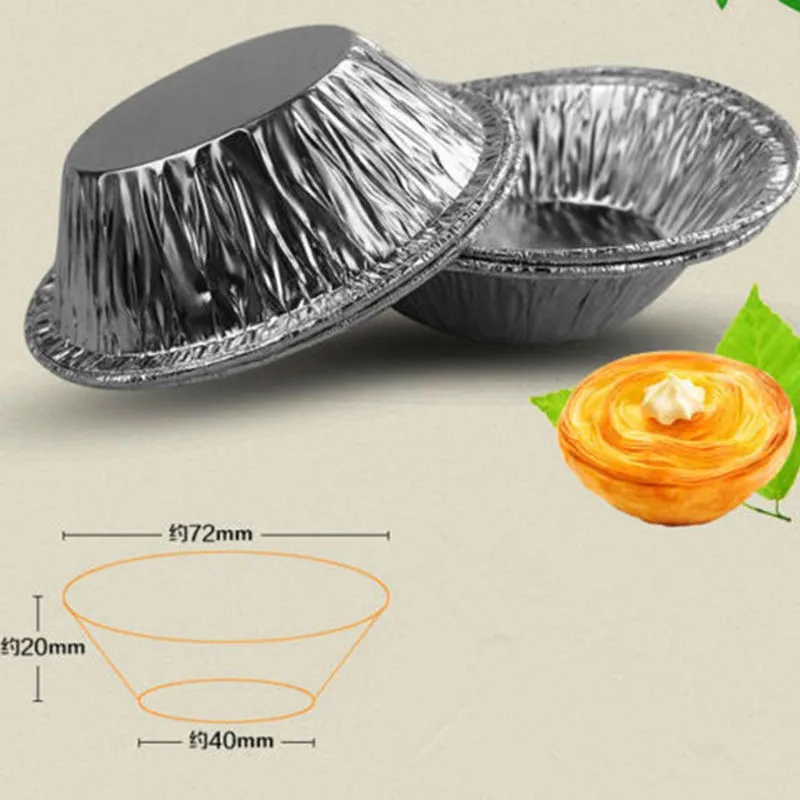 250 шт одноразовая алюминиевая фольга для выпечки печенья для маффинов кексов яйцо Tart Форма Круглый BEAKWEAR наборы