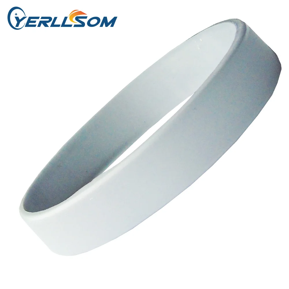 

YERLLSOM 100pcs/Lot High Quality Customized Light Gray Rubber Silicone Wristbands For Events B041504