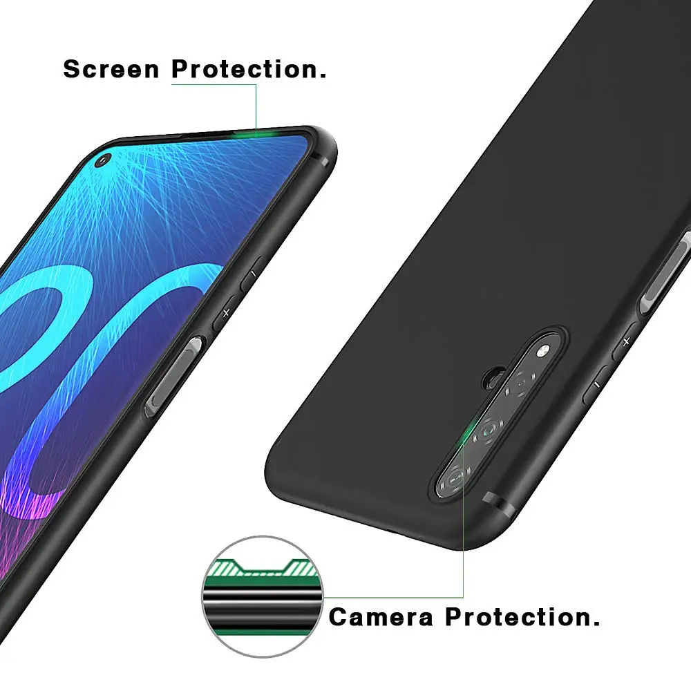 Silicone Ultra Thin Case For Huawei Honor 20 Pro 10i Honor 10 Lite 9 Honor 8X 8C 8S 8A PRO Full Cover Matte Shockproof Slim Case