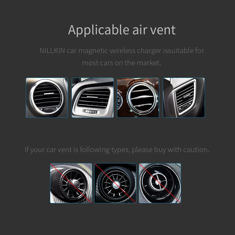 NILLKIN 10 Вт Qi быстрое автомобильное магнитное Беспроводное зарядное устройство для iPhone 11 Pro Max XS X Автомобильный держатель для samsung S9 S10 Xiaomi Mi 9
