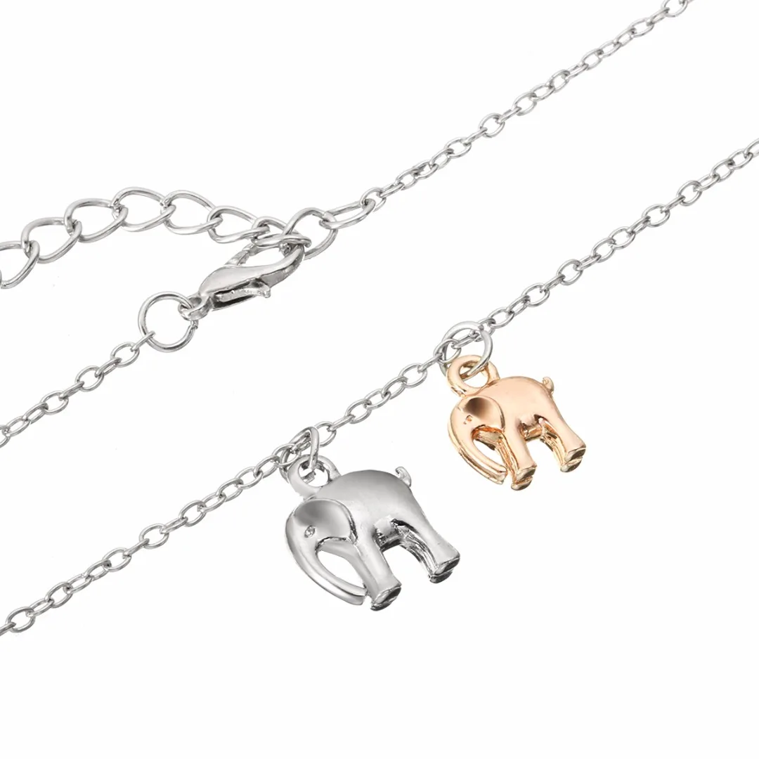 Cute Elephant Pendant & Necklaces Charming Chain Necklace Vintage Animal Choker Necklace Fashion Jewelry Gift Shellhard