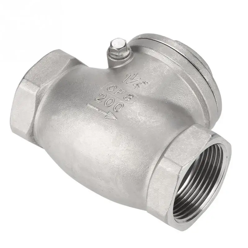 Solenoide воздушный клапан DN32 водяной клапан из нержавеющей стали один способ качели проверьте внутренняя резьба клапана 200PSI для воды масло газа valvula