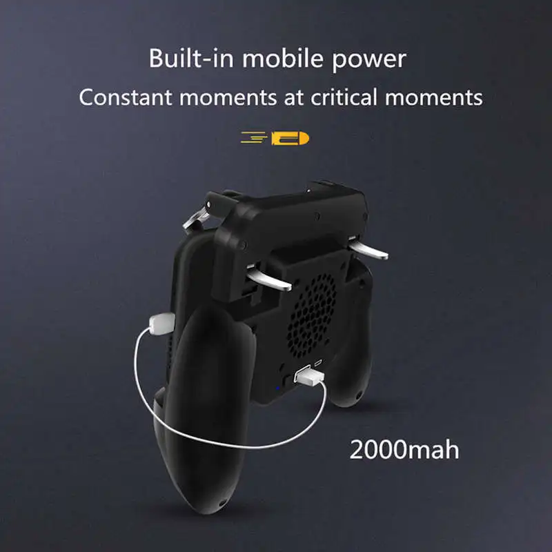  New Pubg Gamepad With Cooling Fan For Mobile Phone Game Controller L1 R1 Shooter Trigger Fire Butto