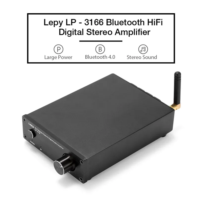 

Lepy LP - 3166 Bluetooth Amplifier 2-channel HiFi Digital Stereo Audio