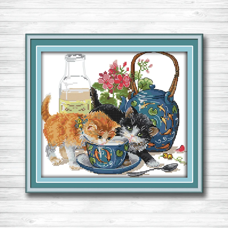 Curious cat painting dmc 14CT 11CT Счетный Набор для вышивки крестиком набор рукоделия