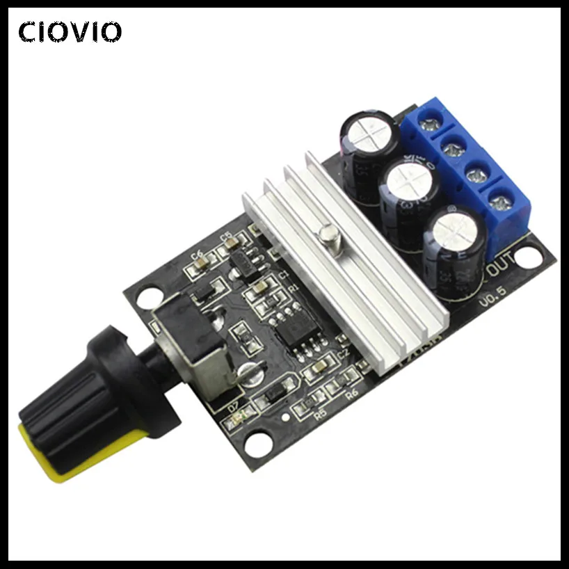 CIOVIO DC 6V 12V 24V 28VDC 3A PWM Motor Speed Controller Regulator Adjustable Variable Speed Control With Potentiometer Switch