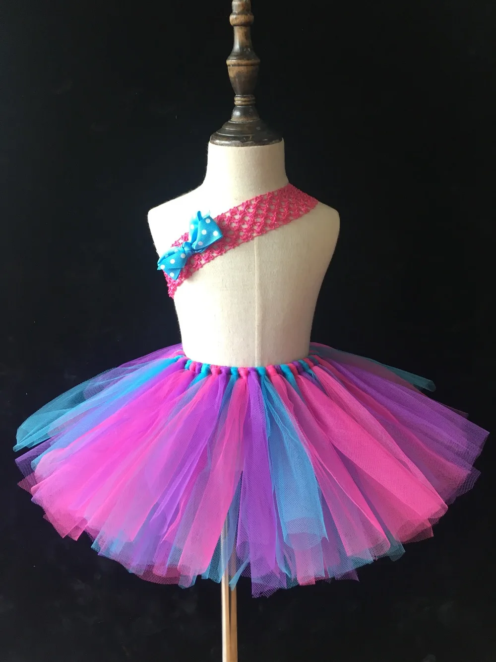 Юбки-пачки для девочек Пышная юбка-пачка цветов радуги Детские День рождения Юбка Балетные костюмы танец пачка с повязка на голову с бантом