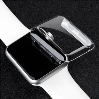 

Transparent PC Hard Protective Case Shell Frame For Apple Watch Series 1/2/3/4 38mm 42mm 40mm 44mm Full Screen Pretector Cover