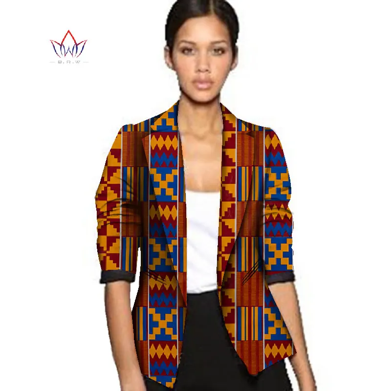 

Dashiki African Wax Jacket Print Clothes for Women Suit Full Sleeve Notched Plus Size 6xl African Cotton Jacket Coat WY056