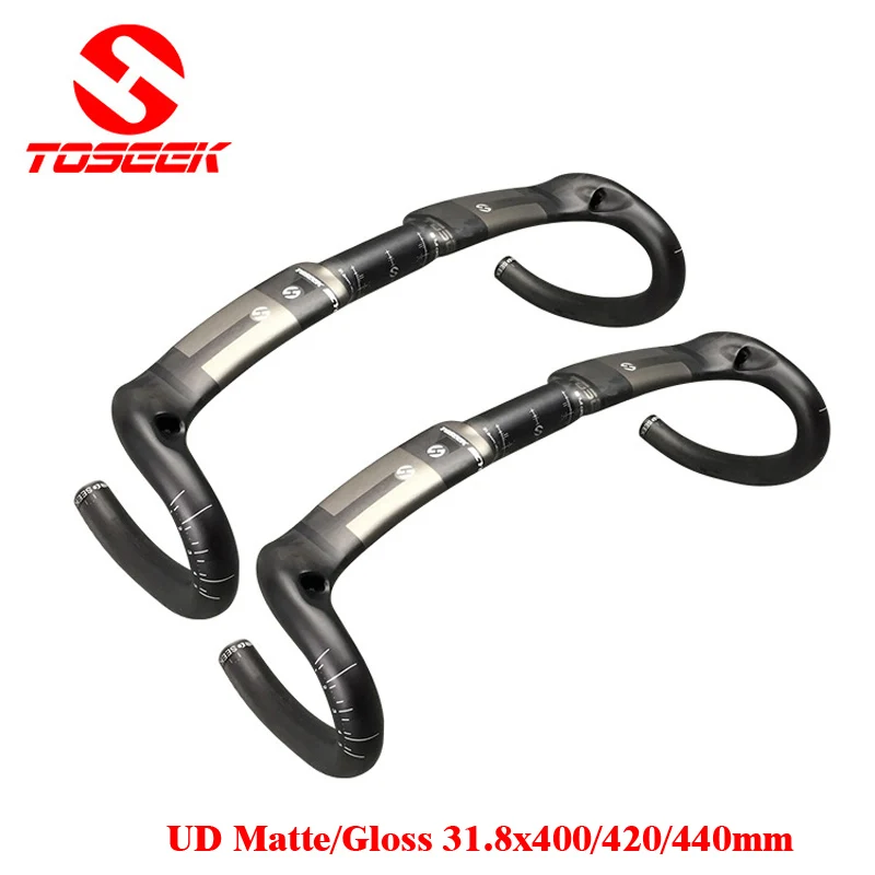 Carbon Road Bike Handlebar Bicycle Racing Bent Drop Bar 31.8*400//420//440mm