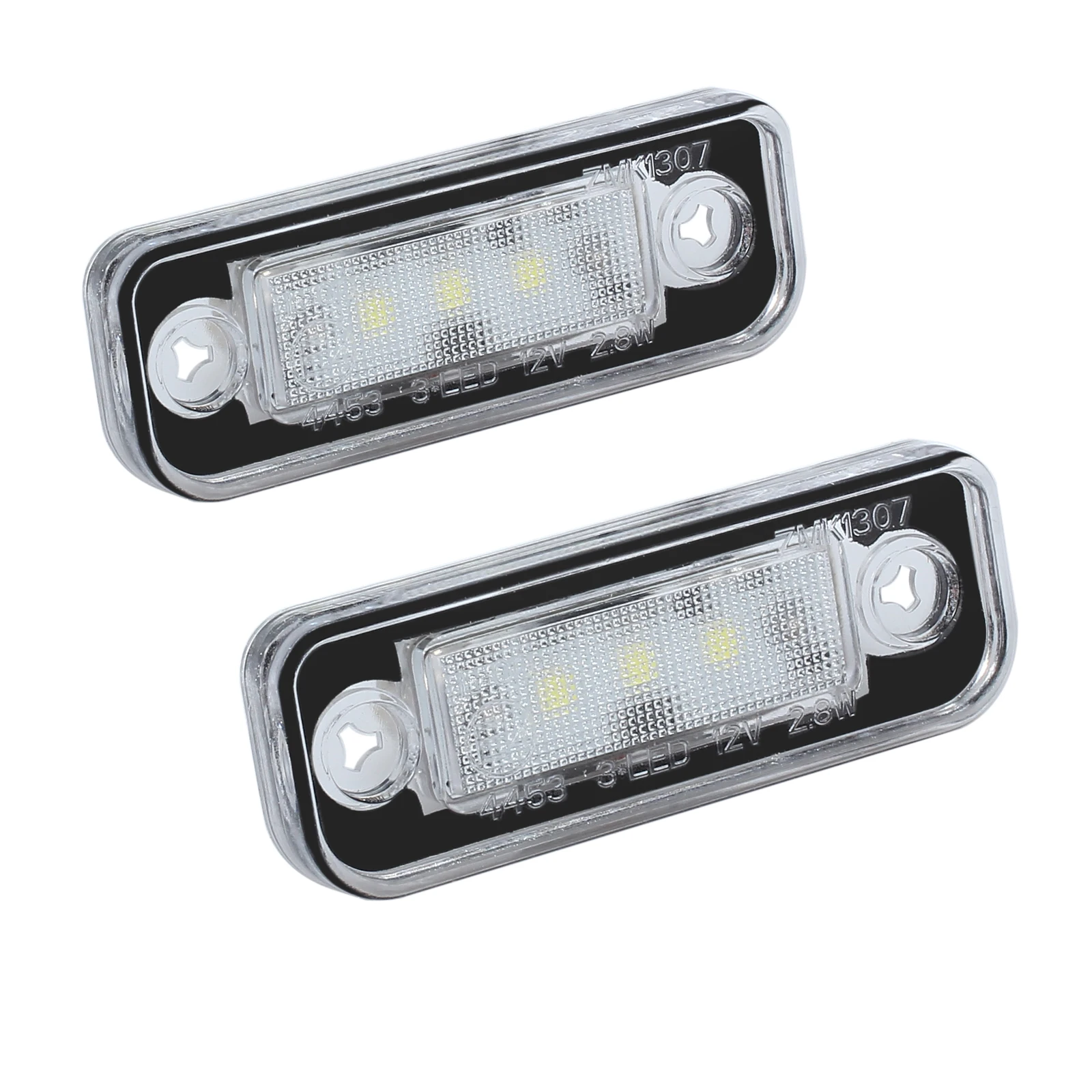 Justech 2 Pcs License Plate Light Lighting Lamps Bulbs 7000K White 3 SMD LEDs for Mercedes Benz SLK R171 S203 W211 S211 / 1103